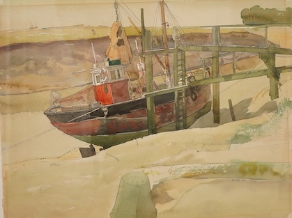 Miles (20th. C), 'Rye', signed and dated '75, watercolour on card, 37 x 47cm